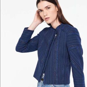 NWT SANDRO BLUE “EGYPTIEN” DENIM JACKET